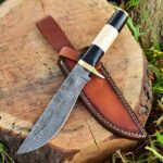 Damascus hunting knife